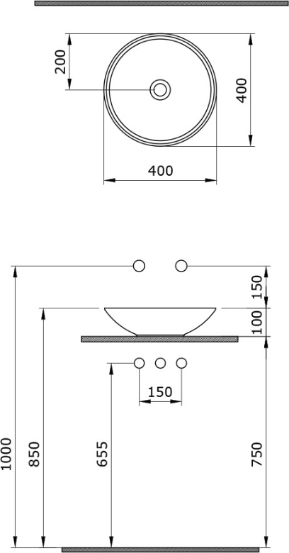 Раковина Bocchi Lucca Venezia 1120-004-0125, черный матовый