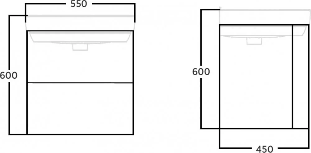 Тумба под раковину Voq Bold komplekt_mebeli Voq Bold 55 premium white белый