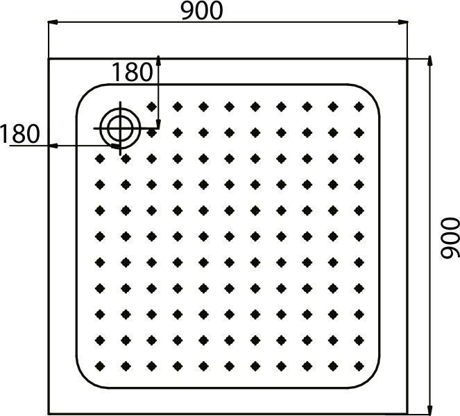 Поддон для душа Edelform Nobile EF-8030 90 см