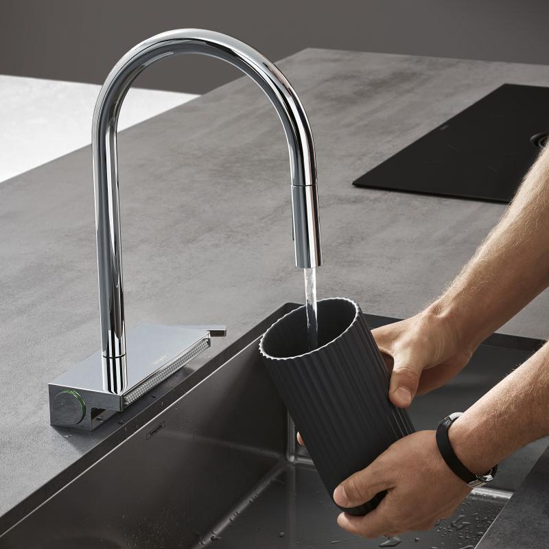 Смеситель для кухни Hansgrohe Aquno Select M81 73831000, хром