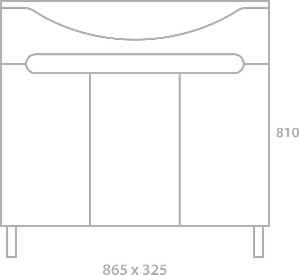 Тумба для комплекта Rush Pioneer 90 PIS79390W белый