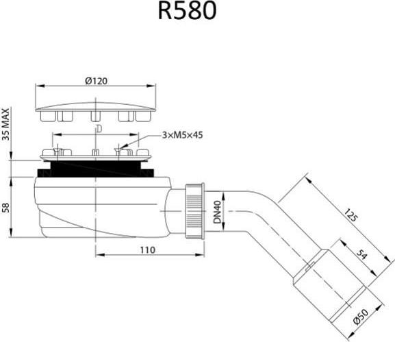 Сифон для поддона Radaway R580