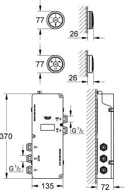 Тумба под раковину 30 см Geberit Renova Compact 862133000, серый