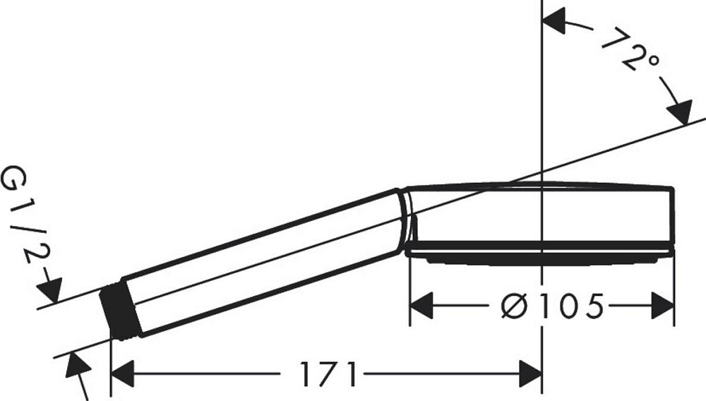 Ручной душ Hansgrohe Pulsify 105 1jet 24120700, матовый белый