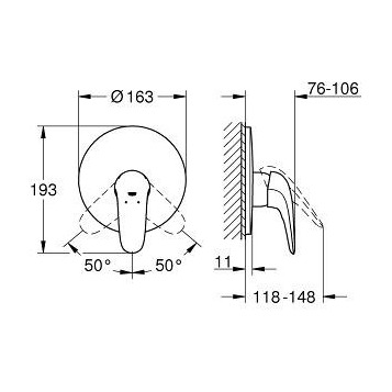 Смеситель для душа Grohe Eurostyle 29098LS3 белая луна