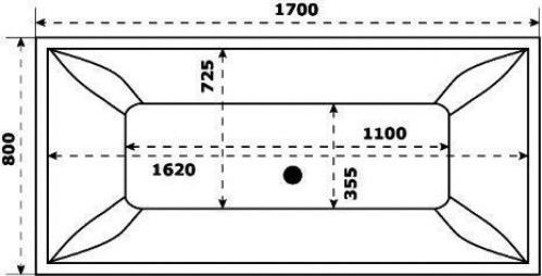 Ванна из искусственного камня Good Door Мадрид 170x80 ва00007, серый