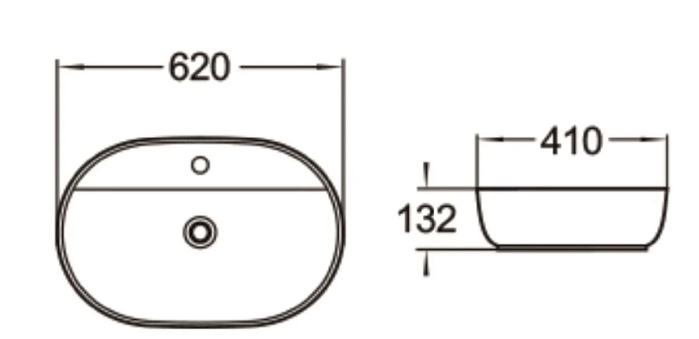 Раковина накладная SantiLine SL-1082 белый