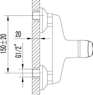 Смеситель Lemark Omega LM3103C для душа