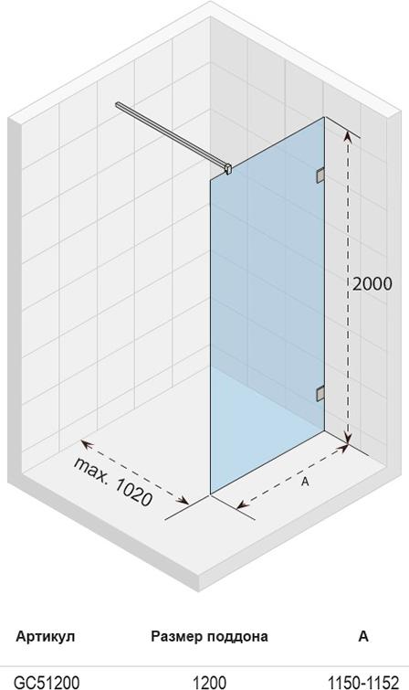 Душевая перегородка Riho Scandic S400 GC51200