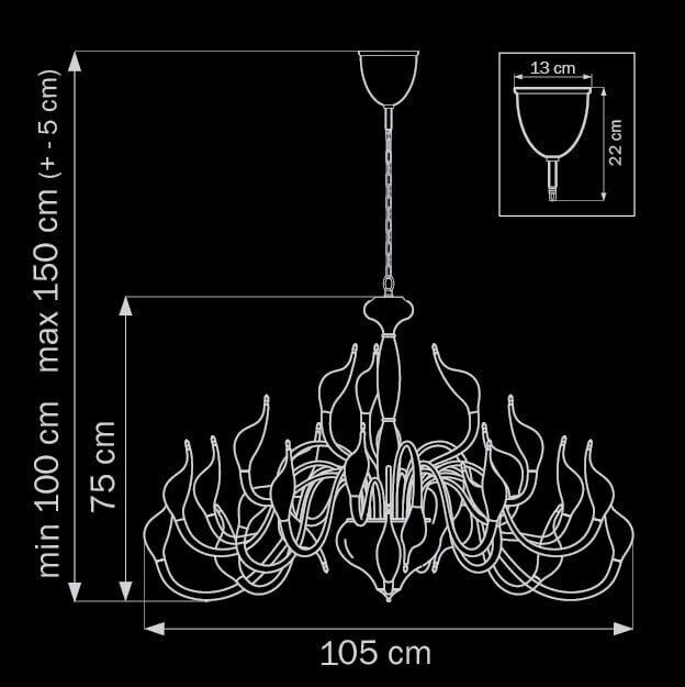 Подвесная люстра Lightstar Cigno Collo Bk 751247