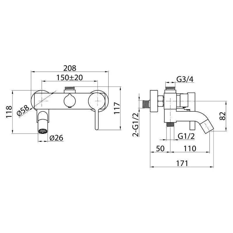 Душевая система Elghansa Shower Systems 2330524-2K (Set-45) хром