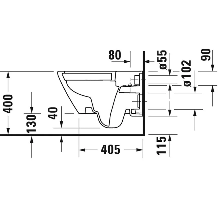 Унитаз подвесной Duravit D-Neo 45770900A1 Rimless, безободковый, сиденье микролифт, белый