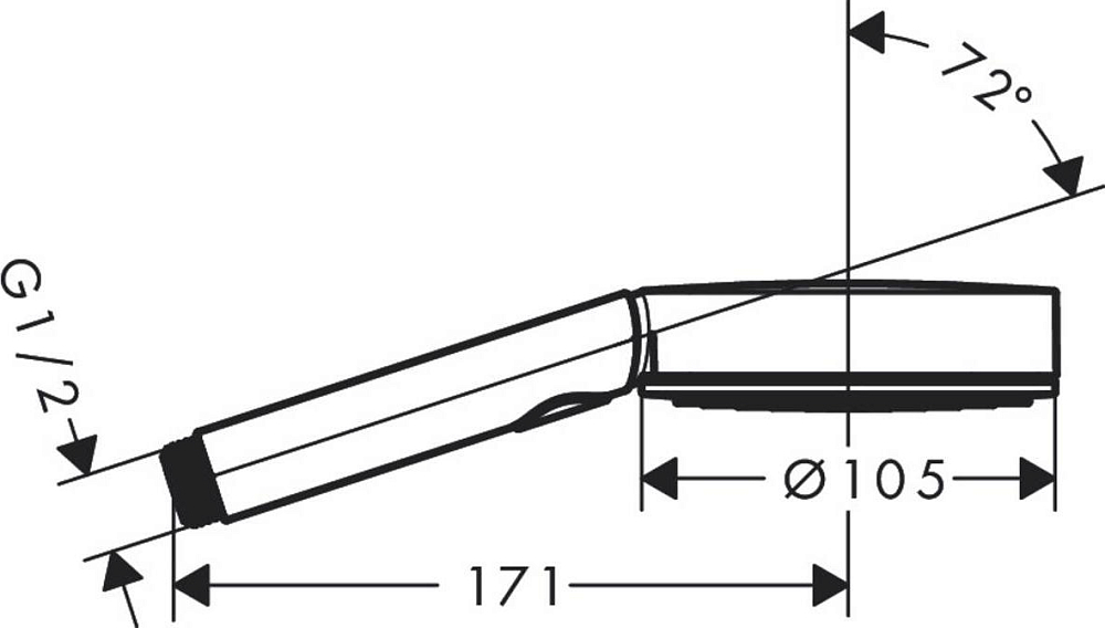 Ручной душ Hansgrohe Pulsify Select 105 3jet Relaxation 24110000, хром