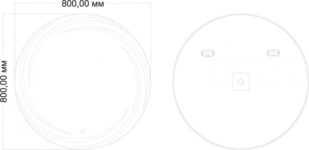 Зеркало Art&Max Romantic AM-Rom-800-800-DS-F с подсветкой, белый