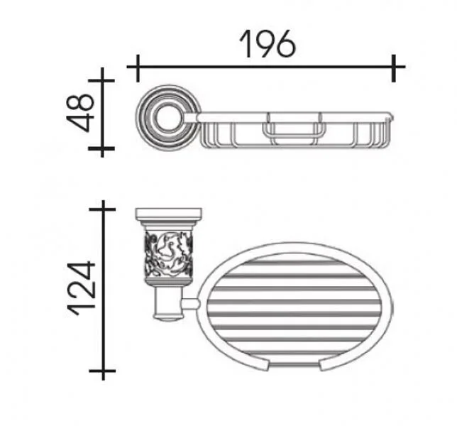 Полка Schein Carving 7065009 хром