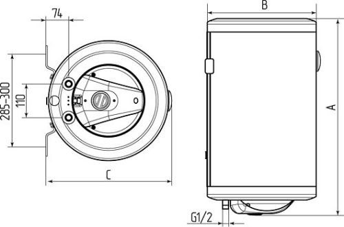 Накопительный водонагреватель Metalac Klassa Inox CH 80 R 185931 80 л белый