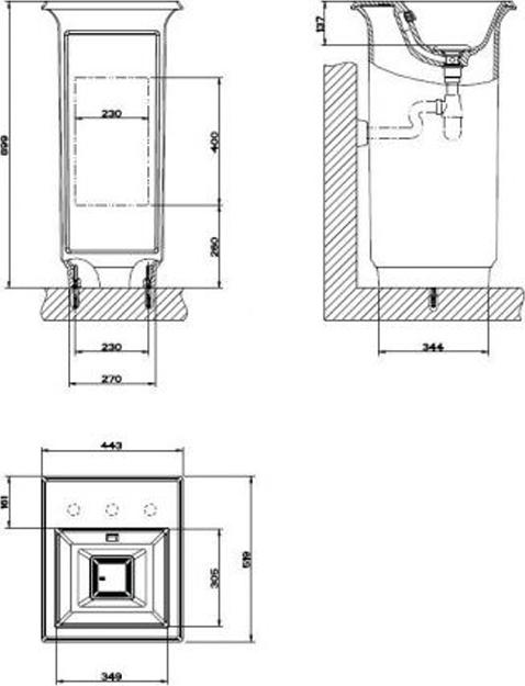 Раковина накладная 56 см Gessi Eleganza 46805#516, белый