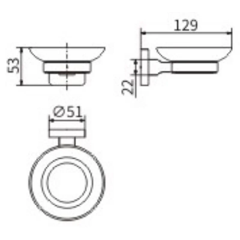 Мыльница CeramaLux Quadro 61204-1 хром