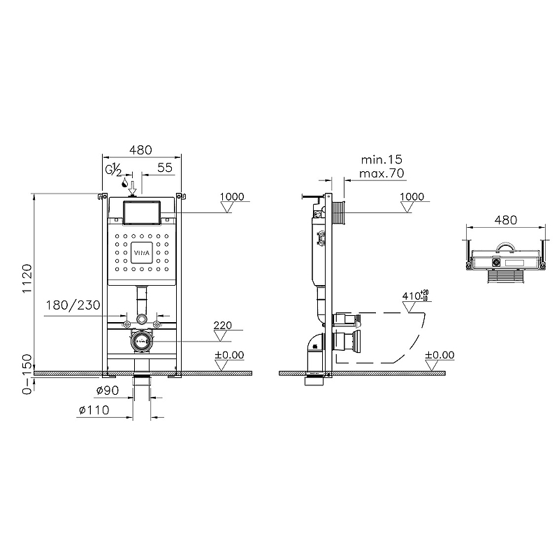 Инсталляция для унитаза VitrA 732-5800-01