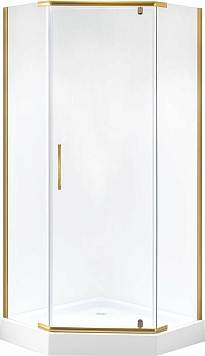 Душевой уголок Niagara Nova 90x90 NG-6405-08 GOLD 64050811GOLD, профиль желтое золото, стекло прозрачное