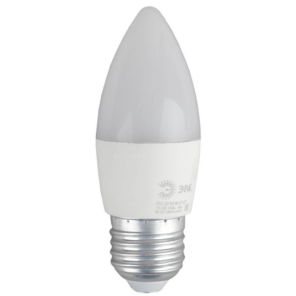 

Лампа светодиодная ЭРА E27 8W 2700K матовая ECO LED B35-8W-827-E27 Б0030020, ECO LED B35