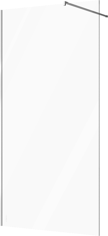 Душевая перегородка STWORKI Берген 110 см, профиль хром глянцевый, прозрачное стекло