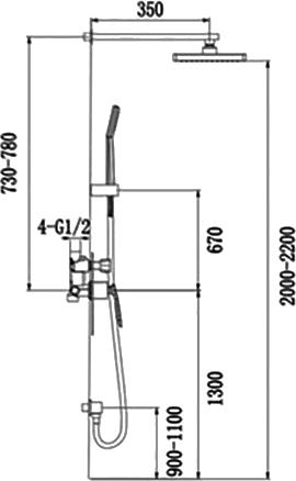 Душевой комплект Timo Helmi SX-4069/00 SM 412