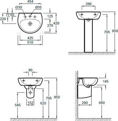 Раковина Jacob Delafon Mideo E4330G-00