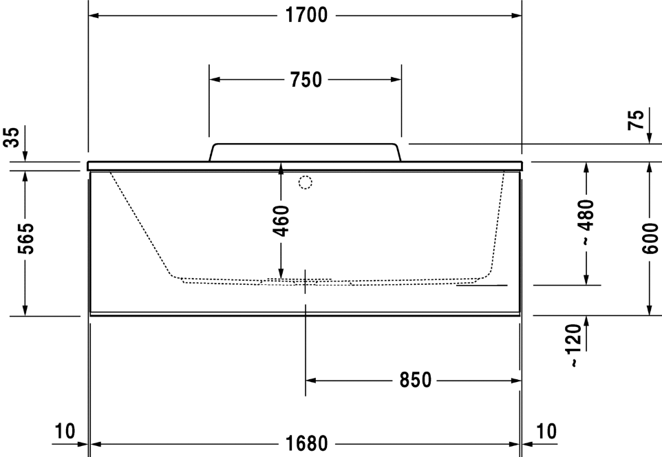 Акриловая ванна Duravit Durastyle 170x70 700294