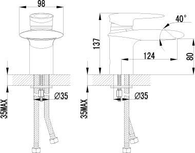 Смеситель Lemark Status LM4446C для раковины