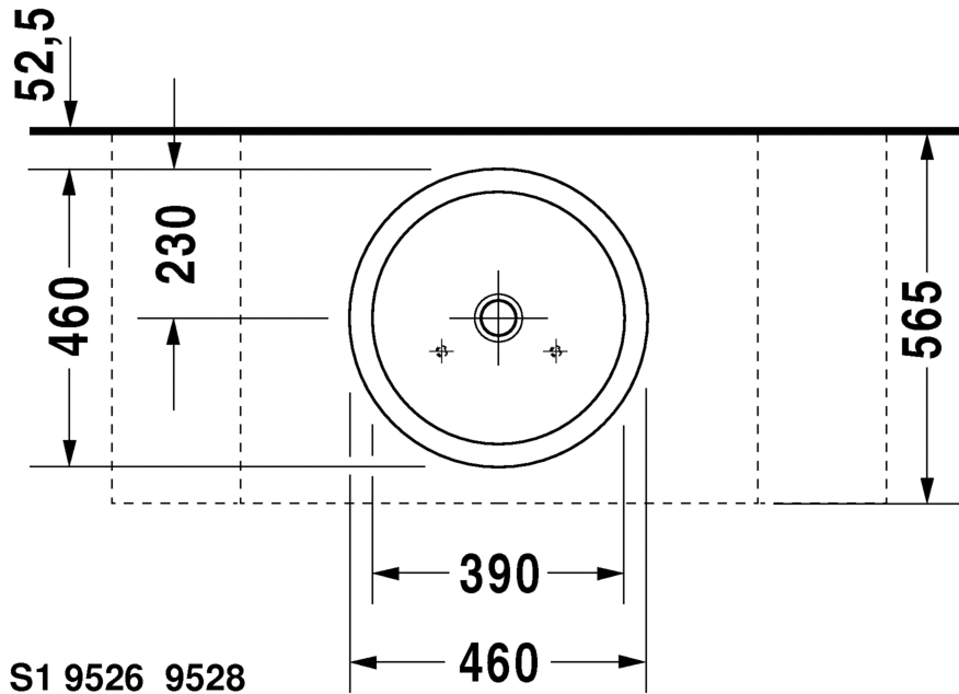 Раковина на столешницу 46 см Duravit Starck-1 0445460000