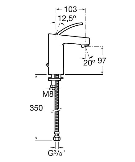 Смеситель для раковины Roca Moai 5A3146C00