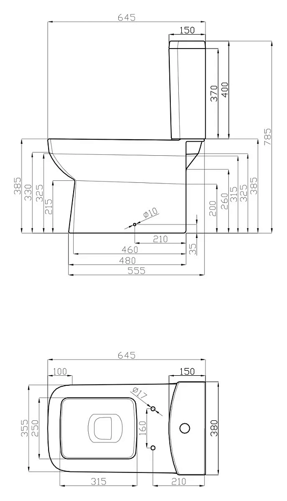 Напольный унитаз Della Quattro Wood DE511090024 крышка микролифт, белый