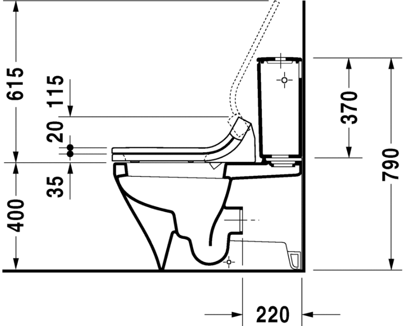 Напольный унитаз Duravit DuraStyle 2156590000 с бачком 0935100005