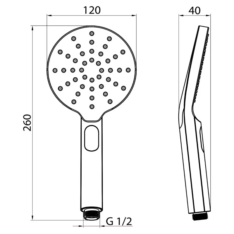 Душевая лейка Elghansa Hand Shower PK-058-Chrome хром