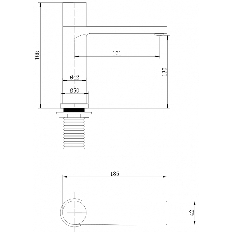 Смеситель для раковины Abber Rund AF8710NG, никель