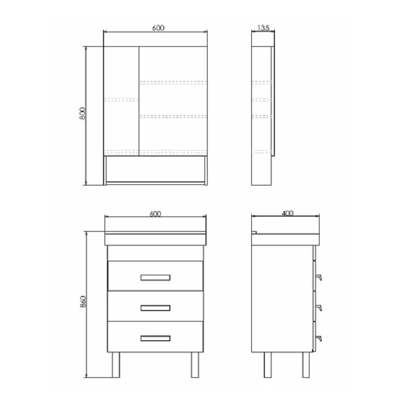 Зеркальный шкаф Comforty Никосия 00-00011199 белый