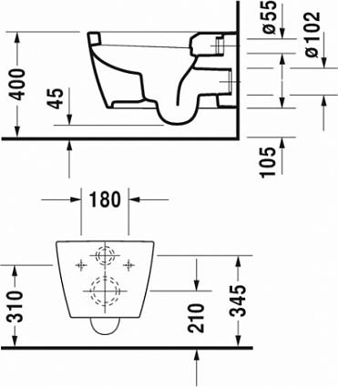 Комплект инсталляции Geberit 111.362.00.5 с подвесным унитазом Duravit 2528090000 и крышкой-сиденьем микролифт Duravit 20090000