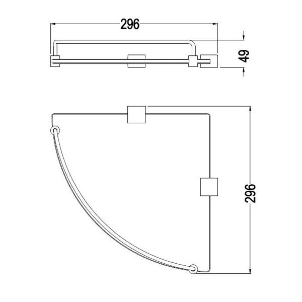 Полка Schein Elite 7057048 хром