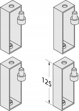 Комплект удлинителей Bette B50-0005 1.25 см к раме для поддонов h-15 см