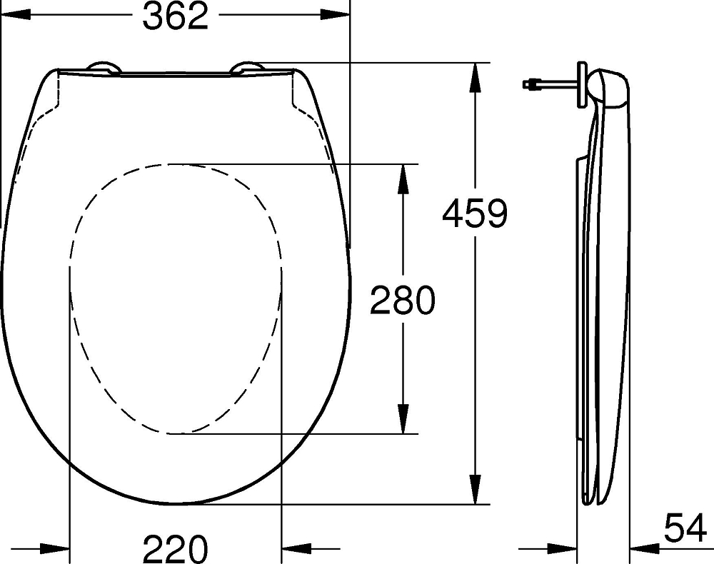 Крышка-сиденье Grohe Bau Ceramic 39492000 стандарт