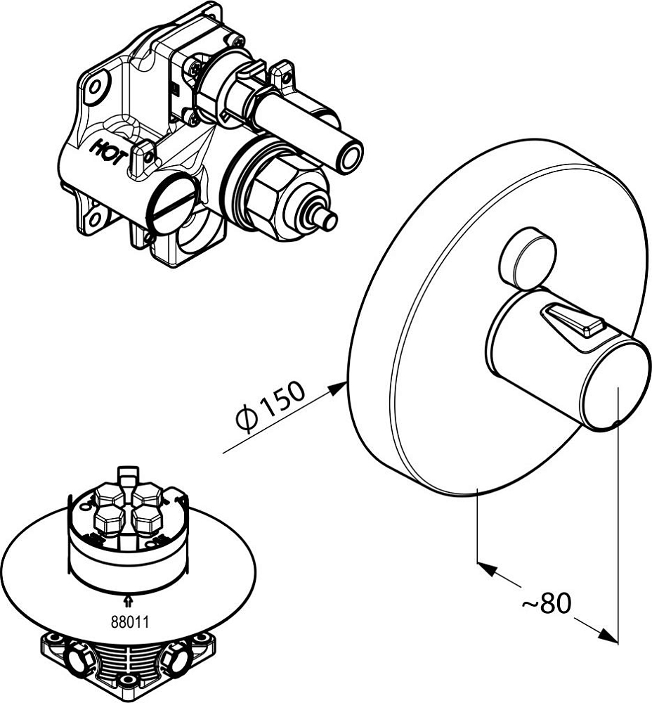 Смеситель для душа Kludi Push 388020538, хром