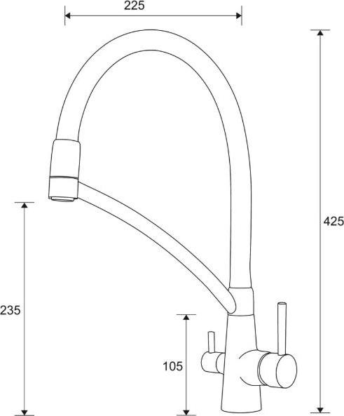 Комплект кухонная мойка Paulmark Flugen PM217850-BLM чёрный металлик + смеситель Paulmark Sigen Si213111-418