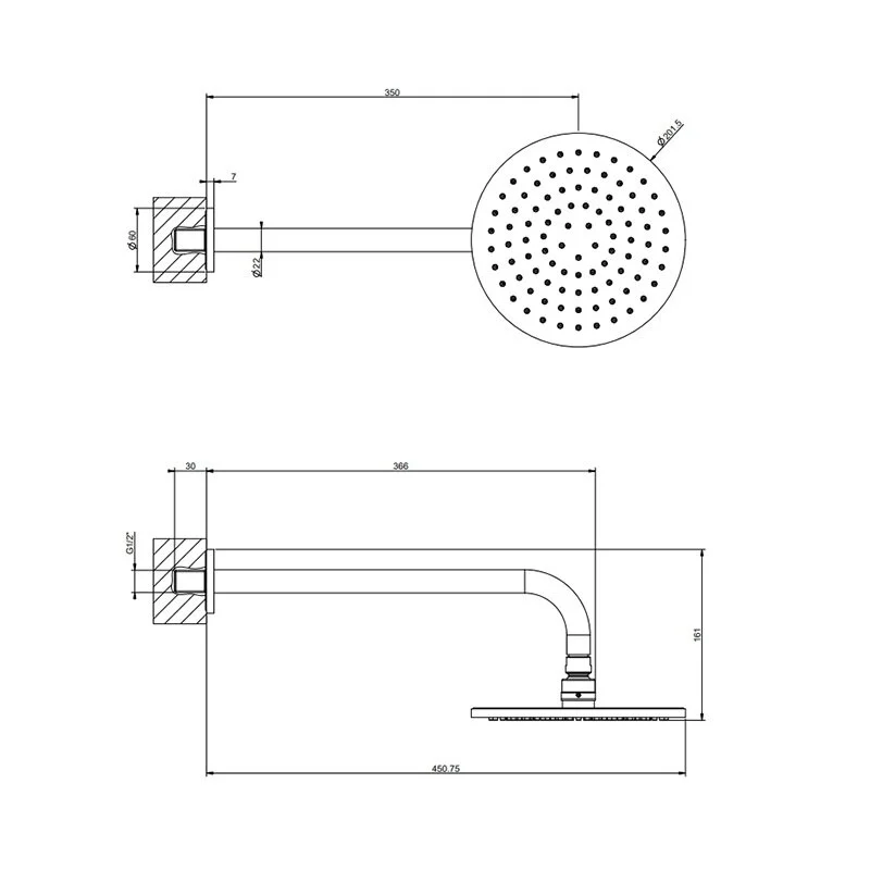 Душ верхний Gessi Emporio Shower 47382/299 черный