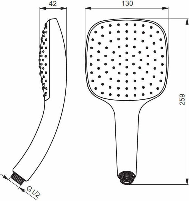 Ручной душ Ideal Standard IdealRain Cube B0004AA, хром