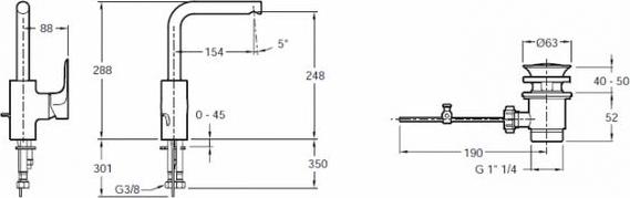 Смеситель для раковины Jacob Delafon Aleo E98331-CP, хром