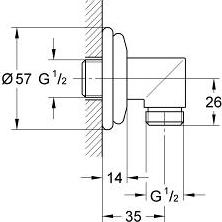 Подключение для душевого шланга Grohe SINFONIA 28973000