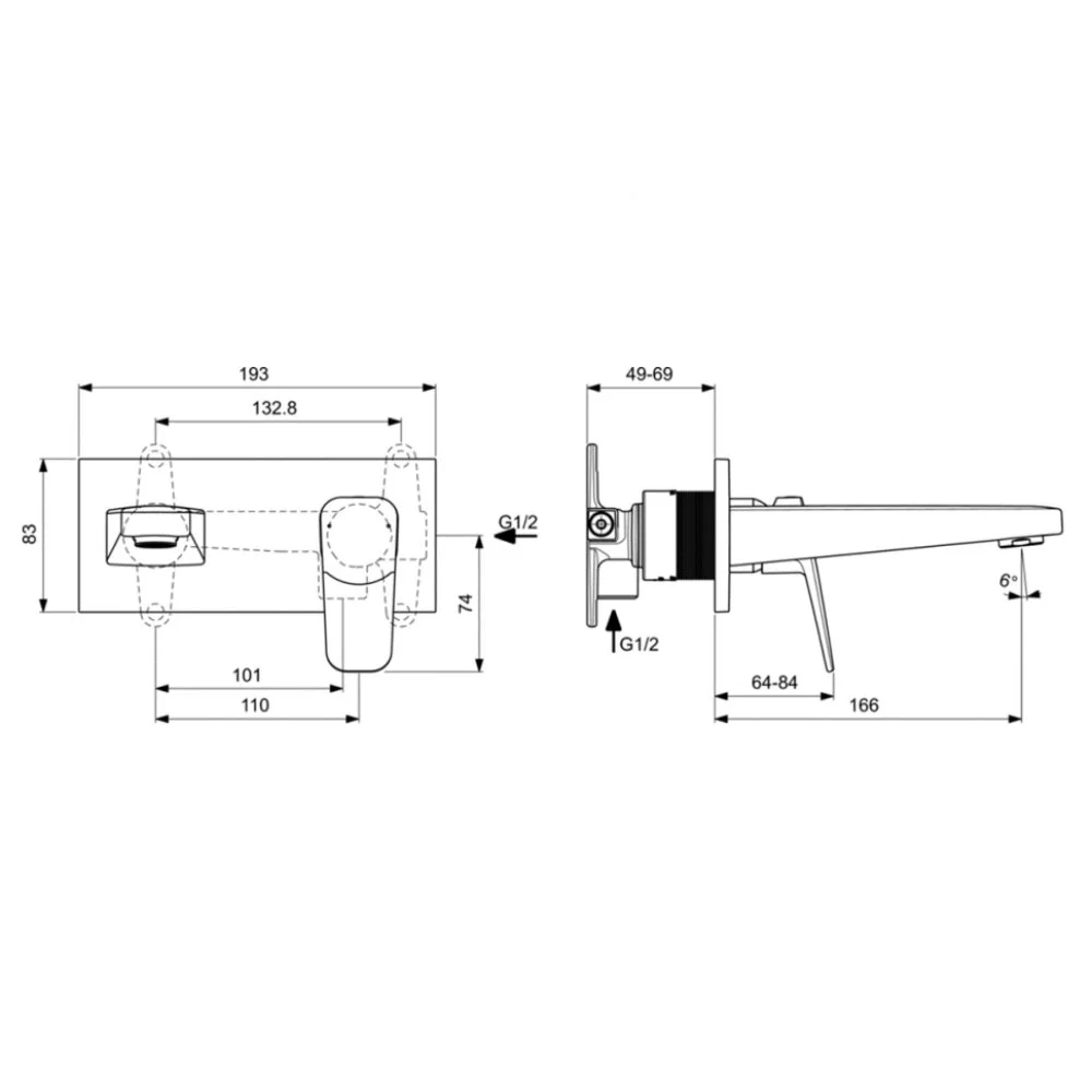 Смеситель для раковины Ideal Standard Ceraplan BD244XG черный