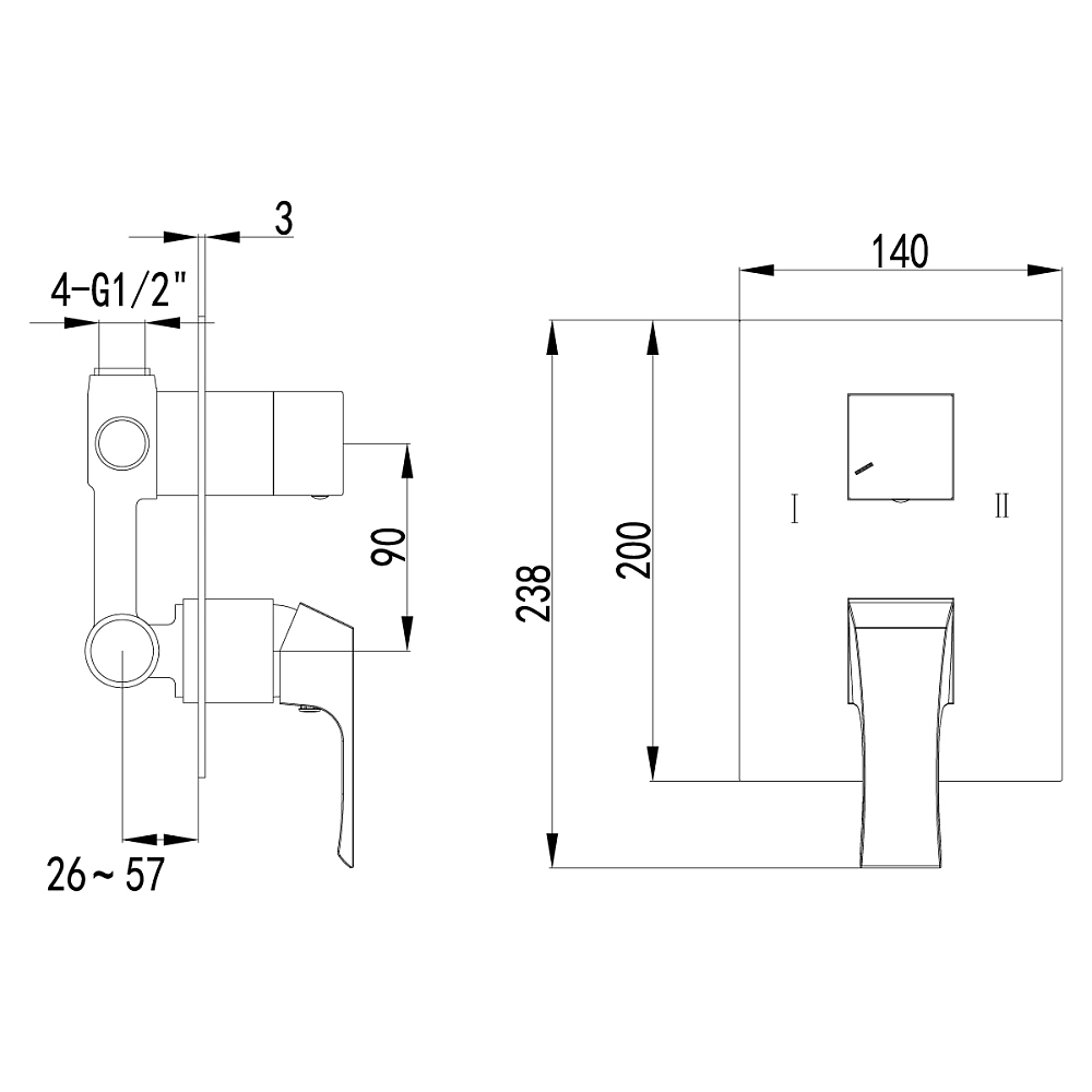 Смеситель для ванны с душем Lemark Unit LM4527C хром