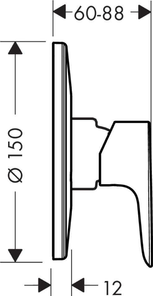 Смеситель для душа Hansgrohe Talis E 71766000, хром